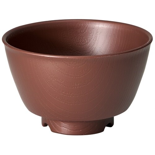 木目 持ちやすい茶碗 ブラウン NBLS