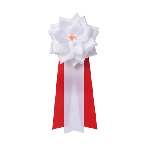 記章 HK−02W バラ 中 白 140