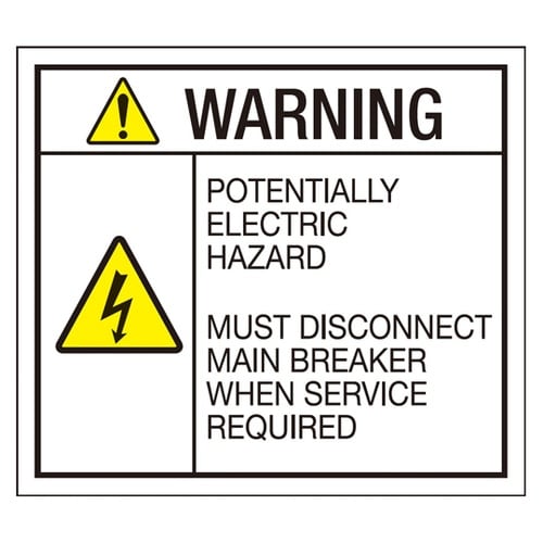 JSIA仕様ラベル 主幹ブレーカー部 英