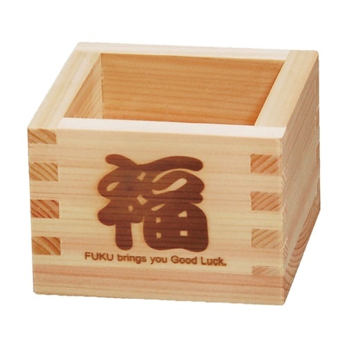 ひのき 福桝・1合桝【Good Luck