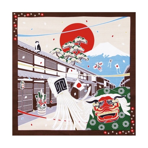 たまのお散歩 小風呂敷 お正月 8858