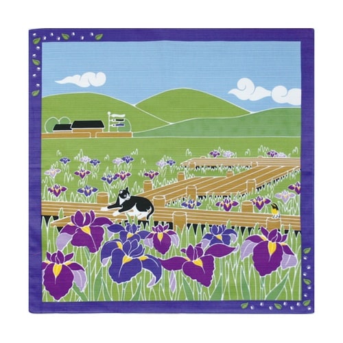 たまのお散歩 小風呂敷 花菖蒲 8858