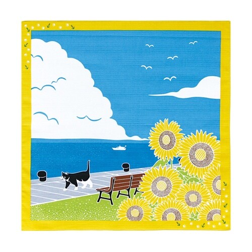 たまのお散歩 小風呂敷 向日葵 8859