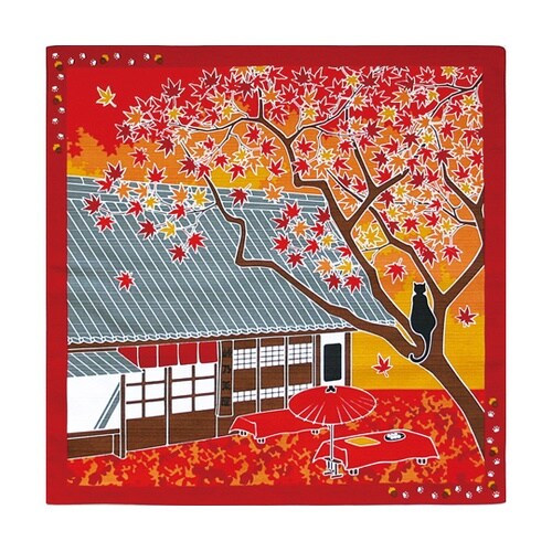たまのお散歩 小風呂敷 紅葉 88595