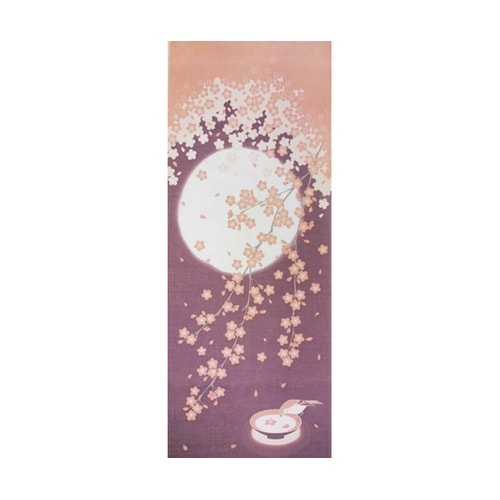 四季彩布 てぬぐい 月と桜 87549