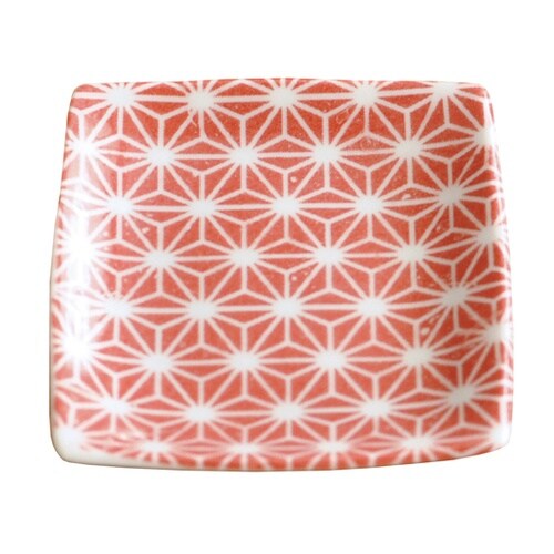 プチ風水・盛塩小皿(角型)麻の葉 888