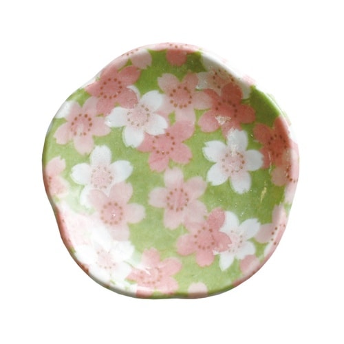 プチ風水・盛塩小皿(花型)重ね桜 888