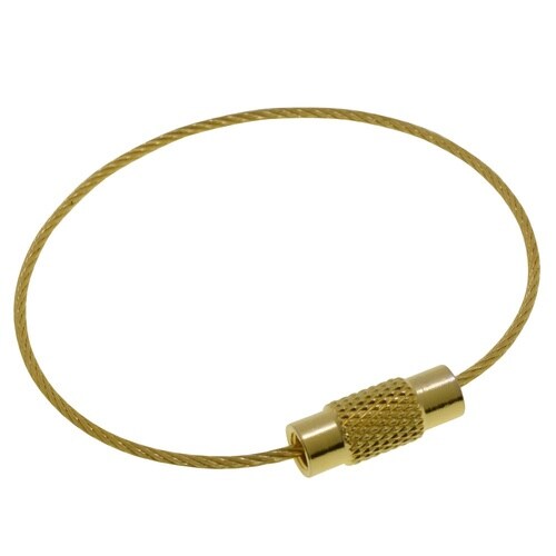 ワイヤーキーホルダー ゴールド 1セット