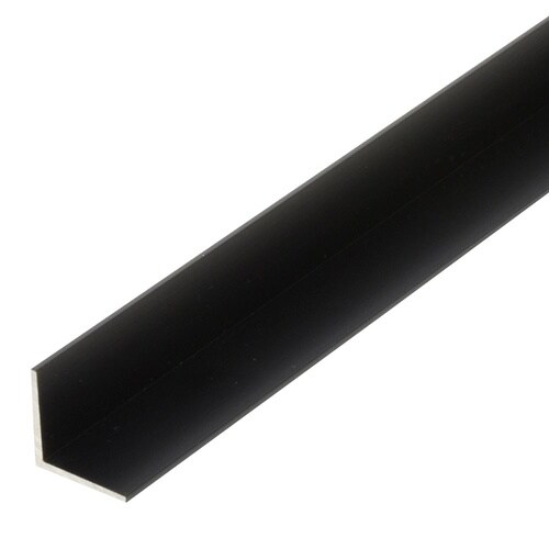 アルミアングルAブラック 1m 1.0×
