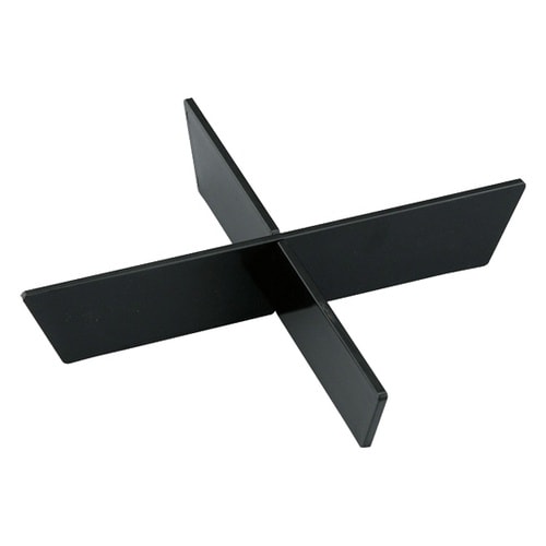 7.5寸スタック松花堂(十字仕切)黒 D