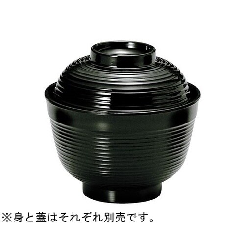 メラミン汁椀 小(身)黒 MF−60B−