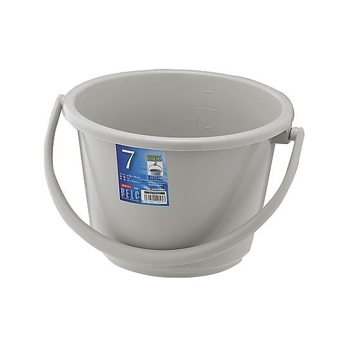 ベルク 広口バケツ グレー 7WB