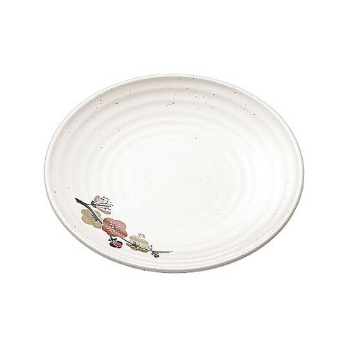 メラミン「元禄梅」 丸皿(中)U−13