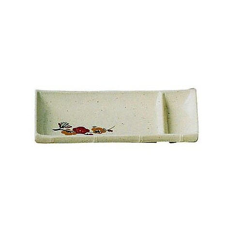 メラミン「元禄梅」 竹型刺身皿 U−32