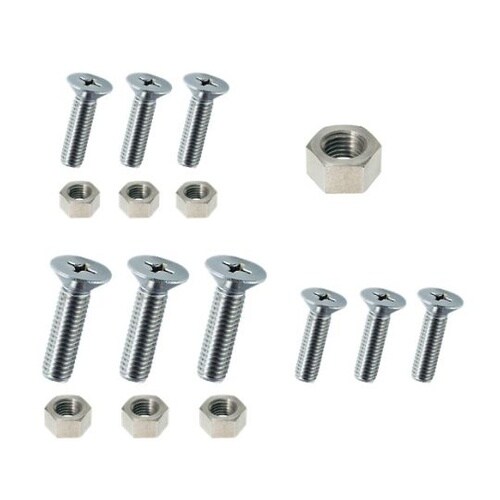 皿頭小ネジ2種類(M3、M4)・ナット3