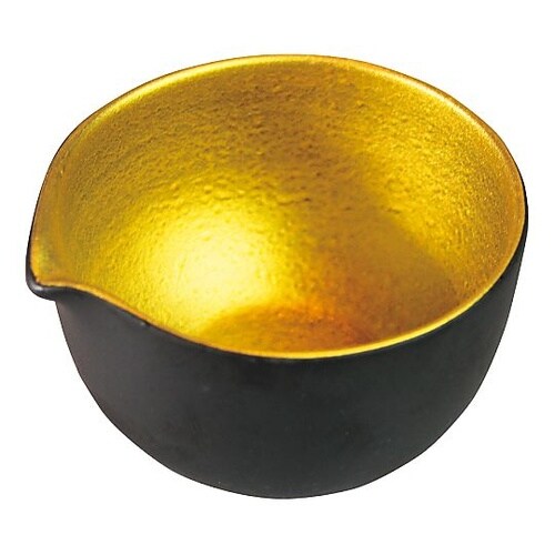 アルセラム強化食器 鉄砂金彩片口珍味 E