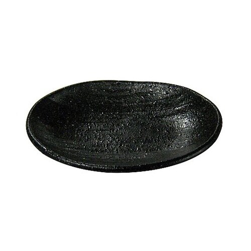 天目砂鉄 楕円皿 4寸(120×80)