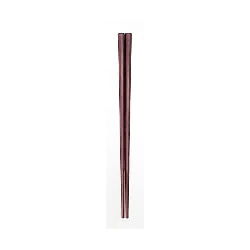 10角 ぐる麺箸 24cm 朱 GM−4