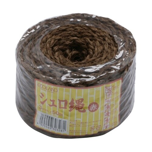 棕梠縄エコランド3mm×50m赤