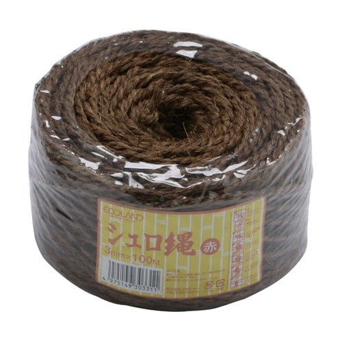 棕梠縄エコランド3mm×100m赤