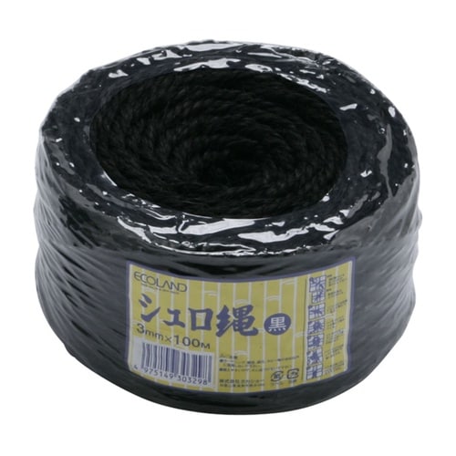 棕梠縄エコランド3mm×100m黒