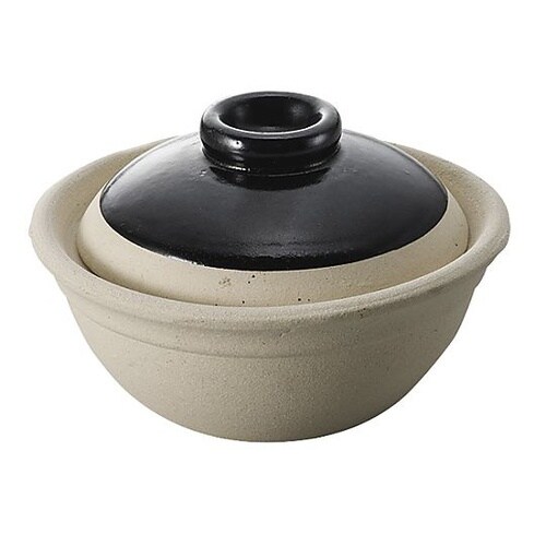 素焼品味小砂鍋 黒塗 453099