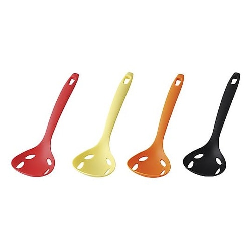 ホームシェフ ミニ 汁きりお玉 レッド