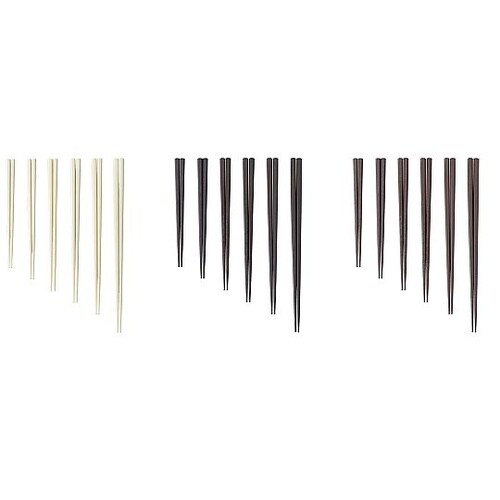 ダブルエンボス食事箸 アイボリー23cm