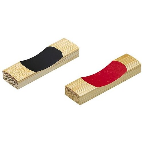 竹製中塗箸置き 朱 450059