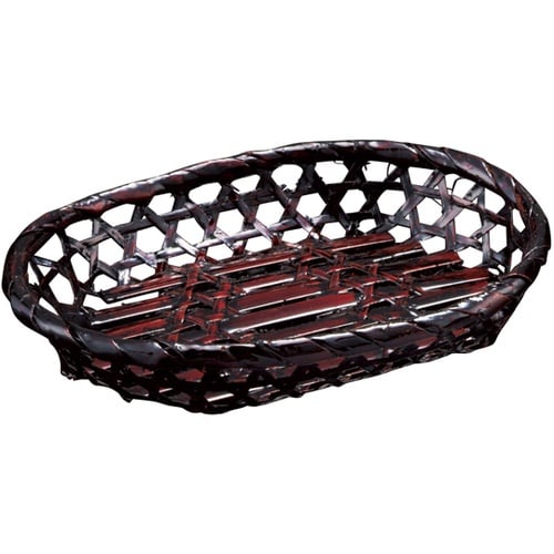 溜塗小判篭(小) 22105