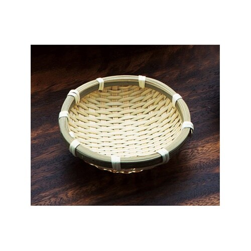 おわん型竹ザル 白 10cm 22539