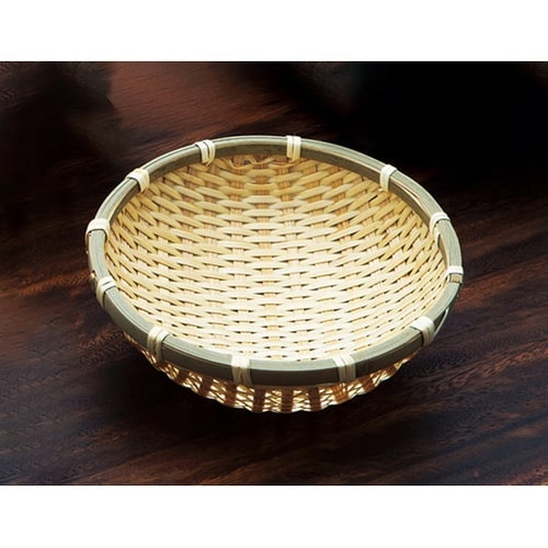 おわん型竹ザル 白 15cm 22541