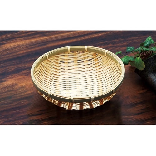 おわん型竹ザル 白 20cm 22556