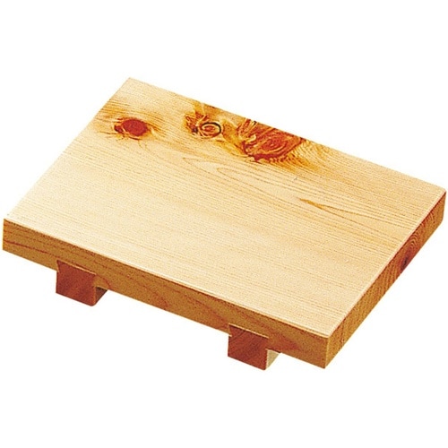 桧ミニ紅節長角盛台 (すべり止め付) 3