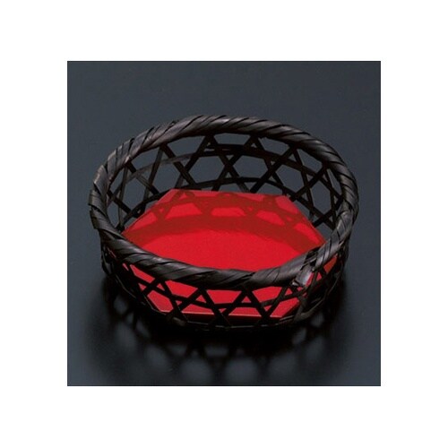 染竹丸皿(塗板付) 29119