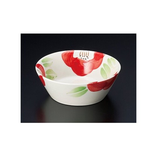 手描き・椿 小鉢 丸 大 27936