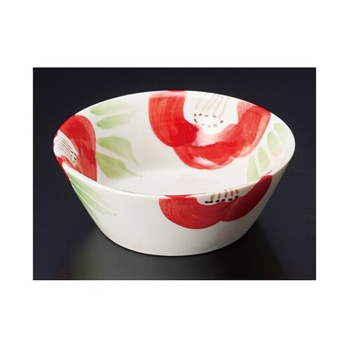 手描き・椿 小鉢 丸 小 27935