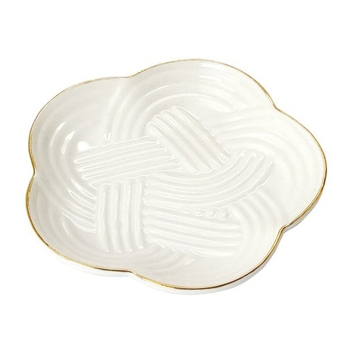 結び小皿 白 27922