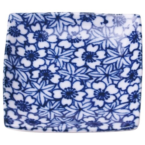 豆皿(角型)藍 春秋 78480