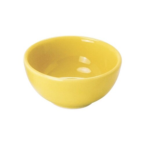 色釉丸型珍味入 イエロー 25642