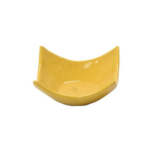 石目調角型珍味入 黄 27693