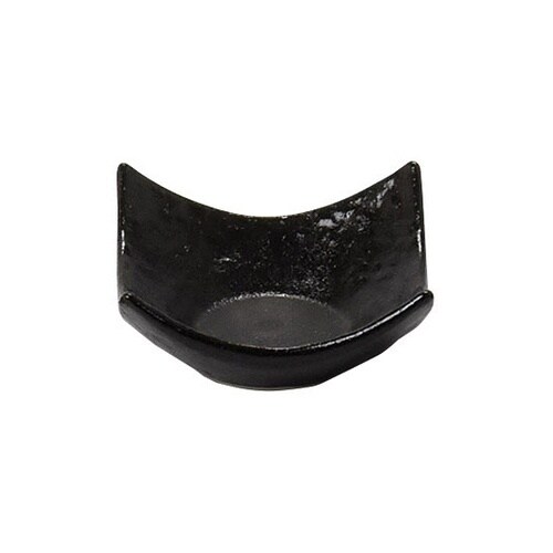 石目調角型珍味入 瀬戸黒 27695