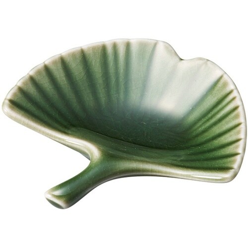 新・イチョウ型珍味皿 緑 27774