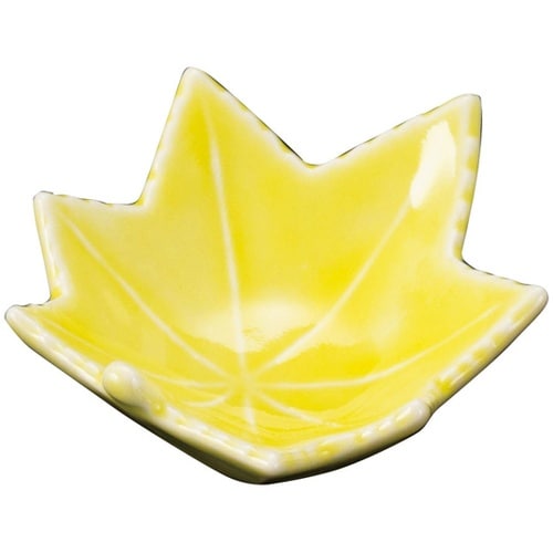 もみじ型珍味入(小)黄 26204