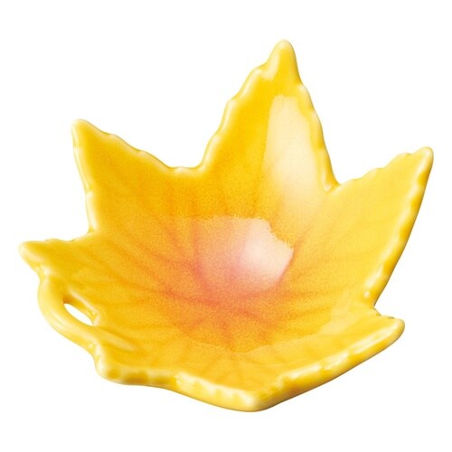 新・もみじ型珍味入 黄 27762