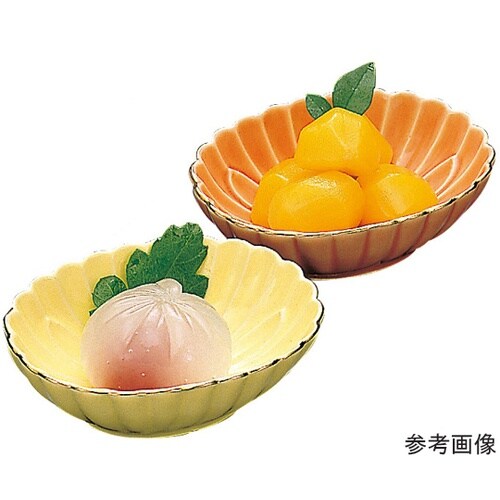 小判型菊皿 黄 26388