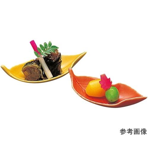 木の葉型珍味入 朱赤 26391