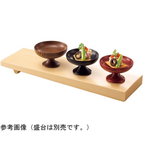 木製高台珍味入 茶 26682