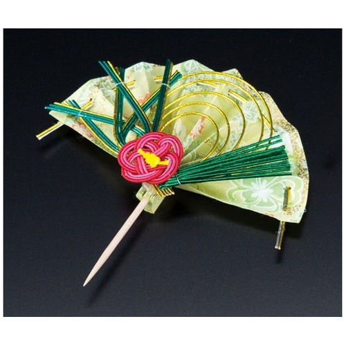 水引友禅扇(楊枝付) 松竹梅 25754