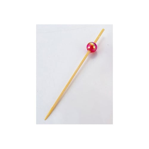 ビーズ串 7cm 赤 (50本入) 21